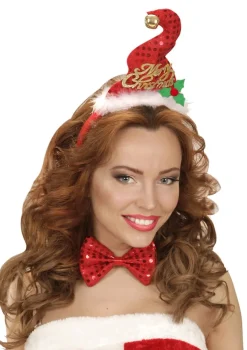 Opaska świąteczna MERRY CHRISTMAS z muszką