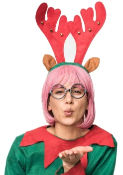 Opaska świąteczna ROGI RENIFERA z uszami