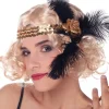 Opaska z różą WIELKI GATSBY złota