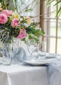 Organza błyszcząca srebrna 0,36m x 9m