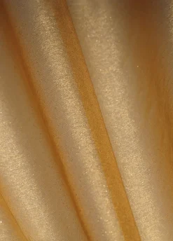 Organza złota brokatowa 0,36m x 9m