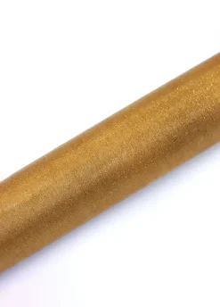 Organza złota brokatowa 0,36m x 9m