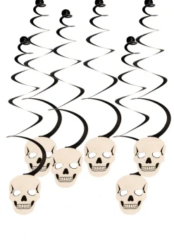 Ozdoba na Halloween CZASZKI swirl (6 szt.)