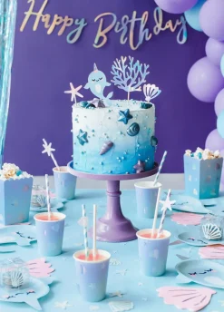 Ozdoby tortu NARWAL topper na tort (4szt.)
