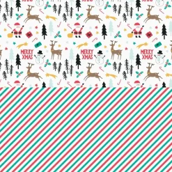 Papier do pakowania prezentów świątecznych MERRY XMAS (2szt.)