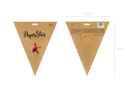 Papierowa GWIAZDA czerwona 45cm