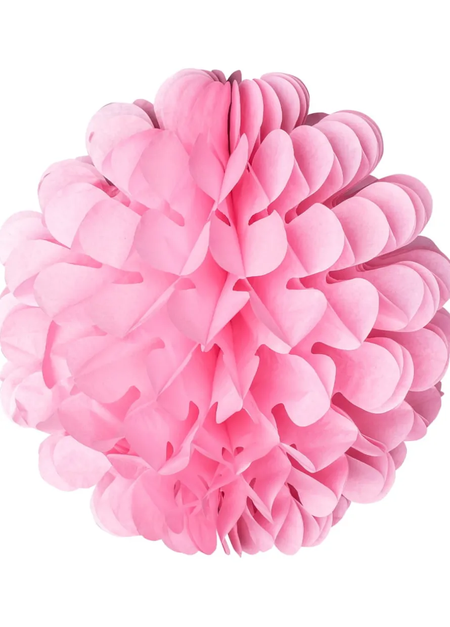 Papierowa rozeta kula KWIAT różowa 40cm