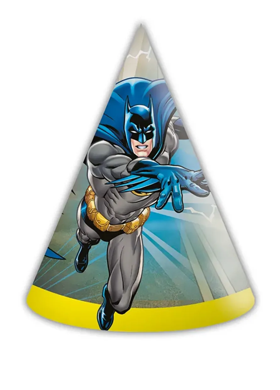 Papierowe czapeczki BATMAN 6 szt.