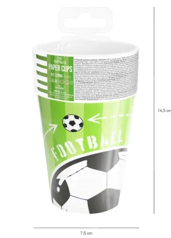 Papierowe kubeczki FOOTBALL 6 szt.