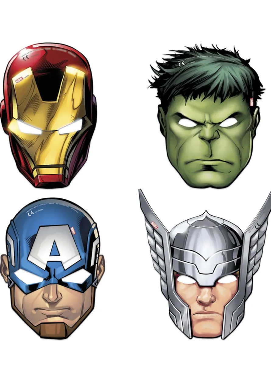 Papierowe maski AVENGERS mix (6szt.)