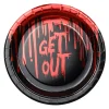 Papierowe talerzyki na halloween GET OUT