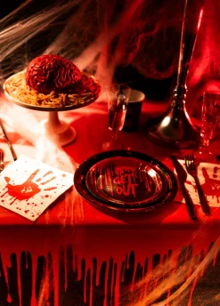 Papierowe talerzyki na halloween GET OUT