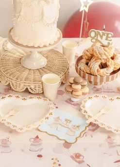 Papierowy obrus pastelowy MYSZKI
