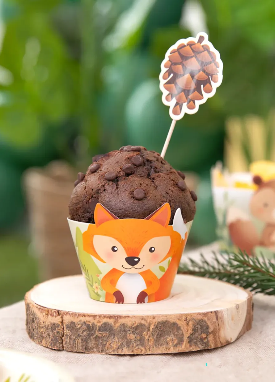 Papilotki do muffinek LEŚNI PRZYJACIELE (6szt.)