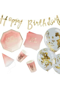 Party box urodzinowy zestaw HAPPY BIRTHDAY ombre