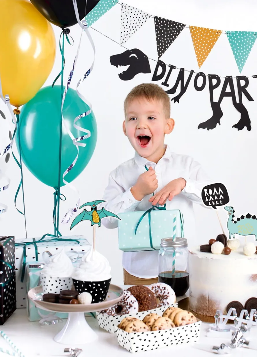 Party box zestaw dekoracji DINOZAURY