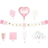 Party box zestaw dekoracji na BABY SHOWER różowy