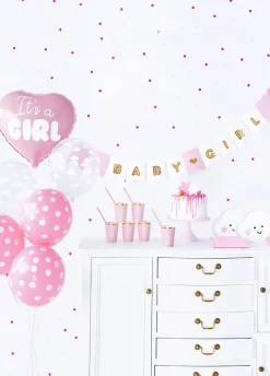 Party box zestaw dekoracji na BABY SHOWER różowy