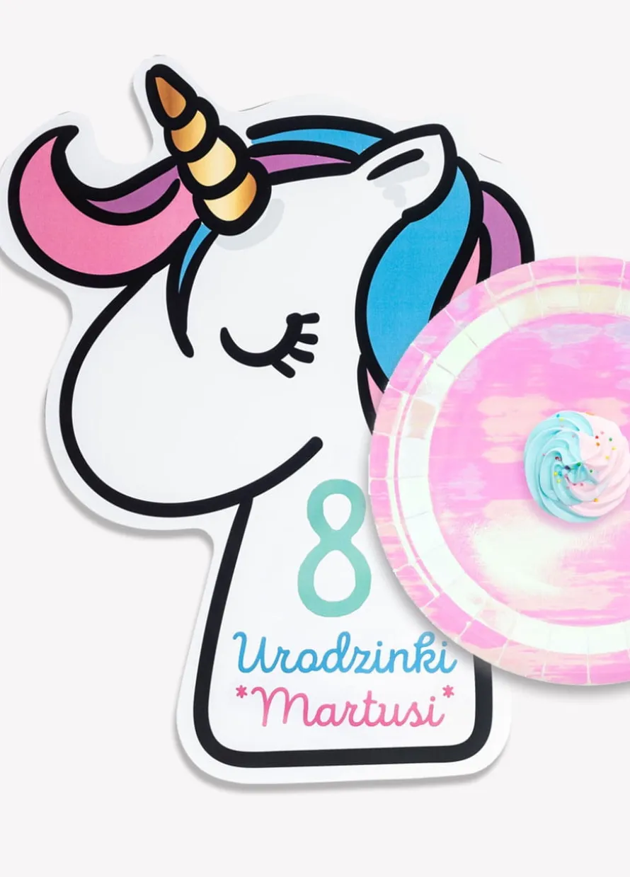 Personalizowana dekoracja z jednorożcem (8szt.)