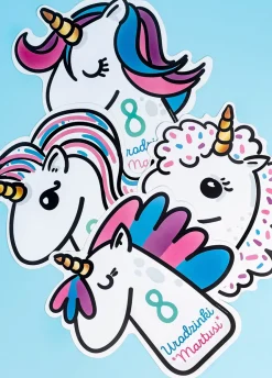 Personalizowana dekoracja z jednorożcem (8szt.)