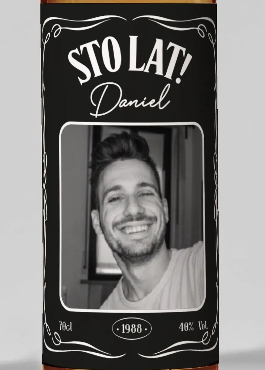 Personalizowana ETYKIETA NA WHISKY ze zdjęciem