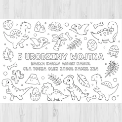 Personalizowana kolorowanka DINOZAUR