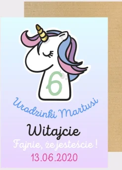 Personalizowana tablica powitalna JEDNOROŻEC urodziny unicorn