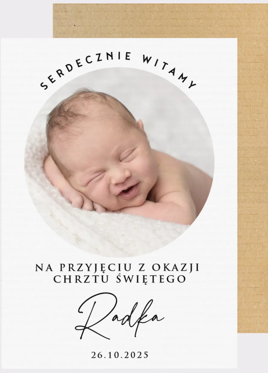 Personalizowana tablica powitalna NA CHRZEST