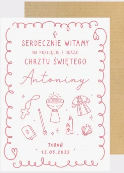 Personalizowana tablica powitalna NA CHRZEST dziewczynki