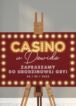 Personalizowana tablica powitalna KASYNO