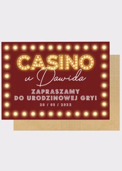 Personalizowana tablica powitalna KASYNO