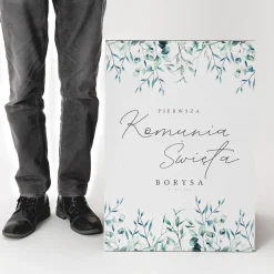 Personalizowana tablica powitalna KOMUNIA ŚWIĘTA potykacz