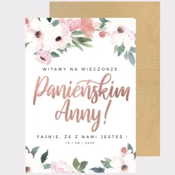 Personalizowana tablica powitalna na wieczór panieński BOHO
