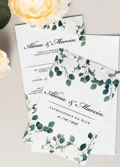 Personalizowane ELEGANCKIE zaproszenia ślubne