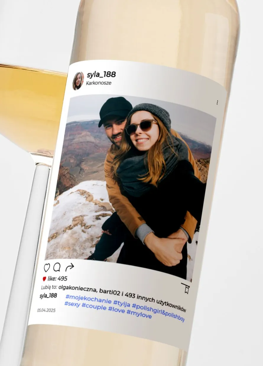 Personalizowane etykiety na wino SOCIAL MEDIA