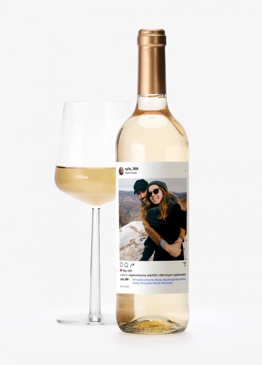 Personalizowane etykiety na wino SOCIAL MEDIA
