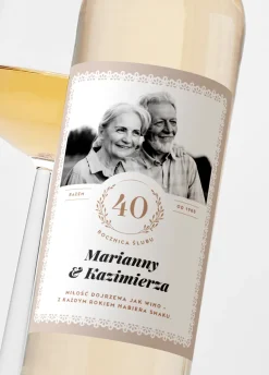 Personalizowane etykiety na alkohol ROCZNICA ŚLUBU
