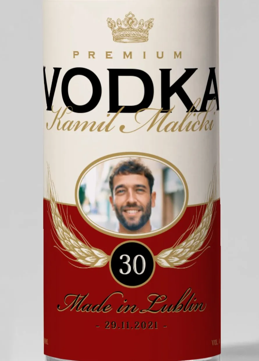 Personalizowane ETYKIETY NA WÓDKĘ ze zdjęciem