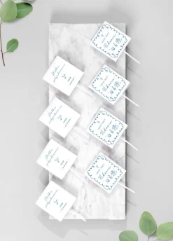 Personalizowane lizaki na chrzest chłopca PODZIĘKOWANIA