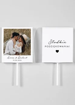 Personalizowane lizaki ze zdjęciem PODZIĘKOWANIA NA ŚLUB DLA GOŚCI