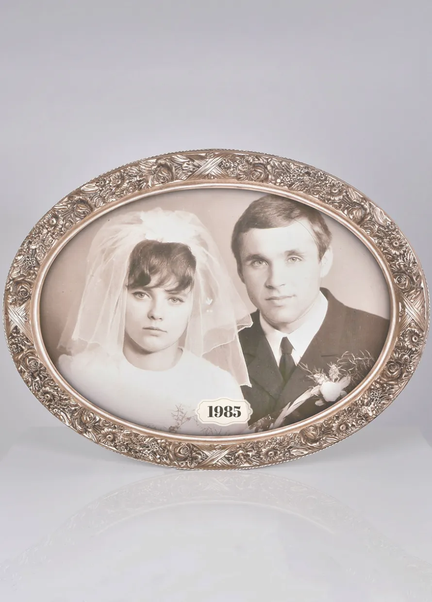 Personalizowane monidło z otworem na twarz PORTRET ŚLUBNY RETRO