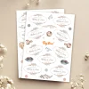 Personalizowane naklejki BOHO podziękowania dla gości weselnych