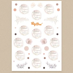 Personalizowane naklejki komunijne BOHO