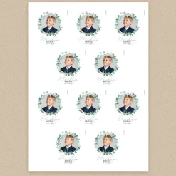 Personalizowane naklejki KOMUNIJNE PODZIĘKOWANIE ze zdjęciem