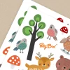 Personalizowane naklejki LEŚNE ZWIERZĄTKA