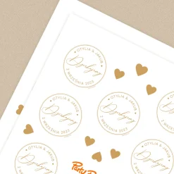 Personalizowane naklejki ślubne DZIĘKUJEMY