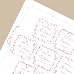 Personalizowane naklejki na CHRZEST dziewczynki