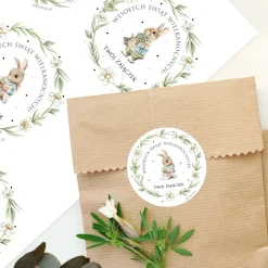 Personalizowane naklejki WIELKANOCNE na prezenty