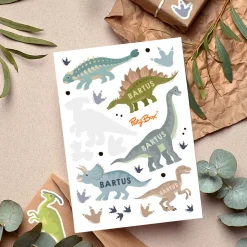 Personalizowane naklejki Z DINOZAURAMI