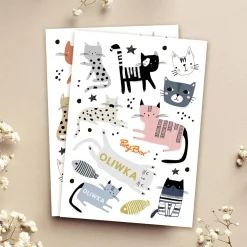 Personalizowane naklejki Z KOTAMI